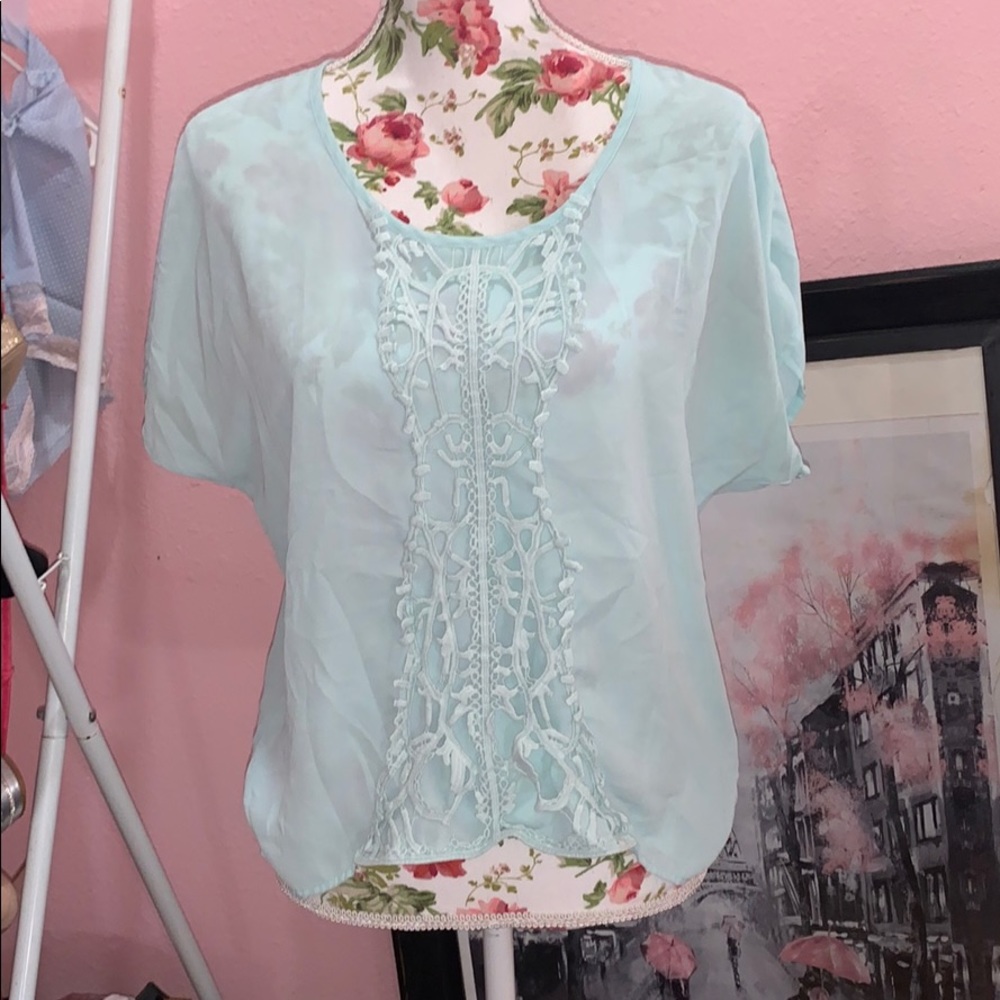 Mint green shirt